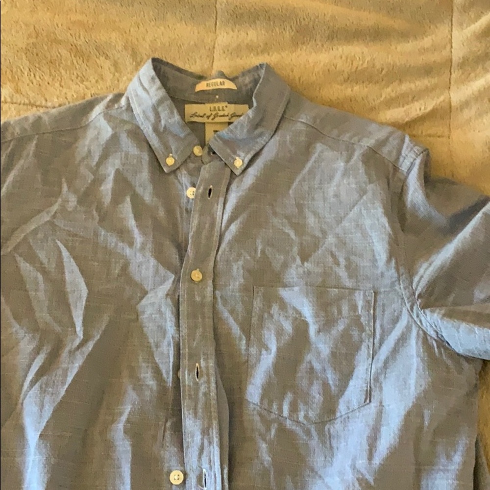 LOGG button down light blue size large